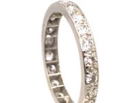 Art Deco Platinum Eternity Ring set with Diamonds