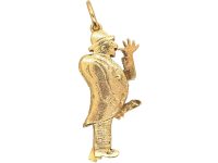 Victorian 9ct Gold Pendant of a Man Standing to Attention