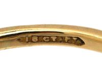 Edwardian 18ct Gold & Platinum Sapphire & Diamond Oval Cluster Ring