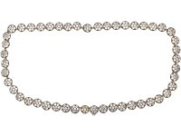 Georgian Silver & Gold, Paste Flower Motif Riviere