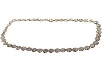 Georgian Silver & Gold, Paste Flower Motif Riviere