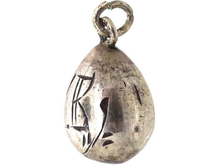 Early 20th Century Russian Silver Egg