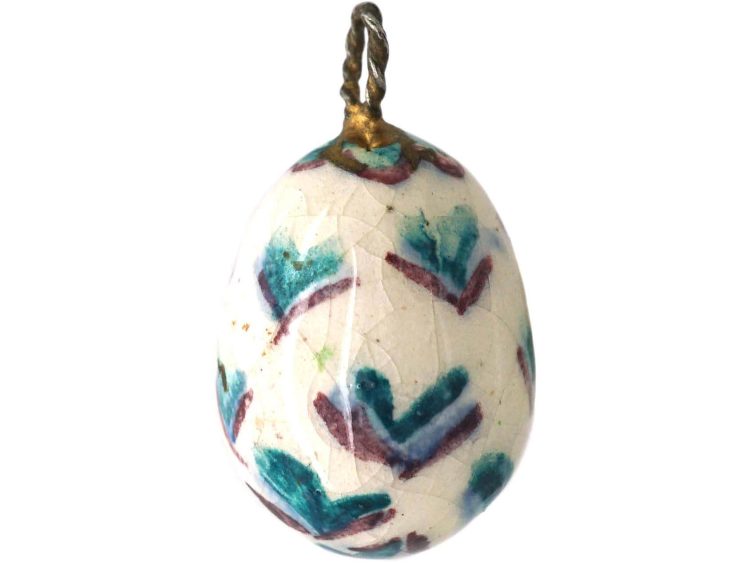 Edwardian Silver & Enamel Egg