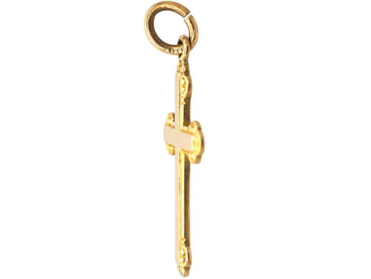 Mid 20th Century Small 9ct Gold Cross