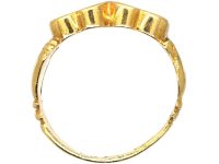 Victorian 18ct Gold Fede & Double Hearts Ring