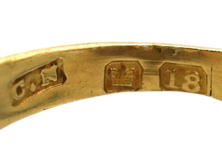 Victorian 18ct Gold Fede & Double Hearts Ring