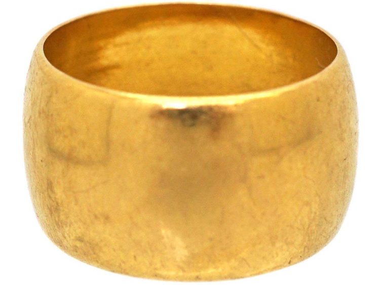 Very Wide 22ct Gold Wedding Ring