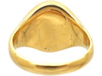 Victorian 18ct Gold Signet Ring set with Lapis Lazuli with Cockerel Intaglio