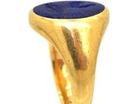 Victorian 18ct Gold Signet Ring set with Lapis Lazuli with Cockerel Intaglio