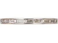 14ct White Gold Baguette Diamond Half Eternity Ring