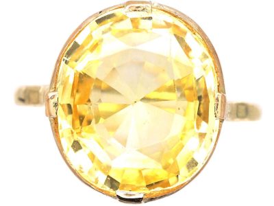 Early 20th Century 18ct Gold Ring set with a Yellow Sapphire