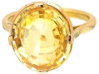 Early 20th Century 18ct Gold Ring set with a Yellow Sapphire