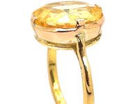 Early 20th Century 18ct Gold Ring set with a Yellow Sapphire