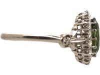Early 20th Century Platinum Cluster Ring set with an Alexandrite & Diamonds