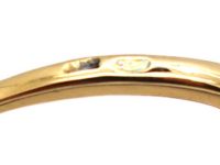 Art Deco 18ct Gold & Platinum Oval Ring set with Natural Pearls, Rubies & Rose Diamonds