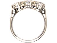Mid 20th Century Platinum, Three Stone Diamond Ring