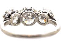 Mid 20th Century Platinum, Three Stone Diamond Ring