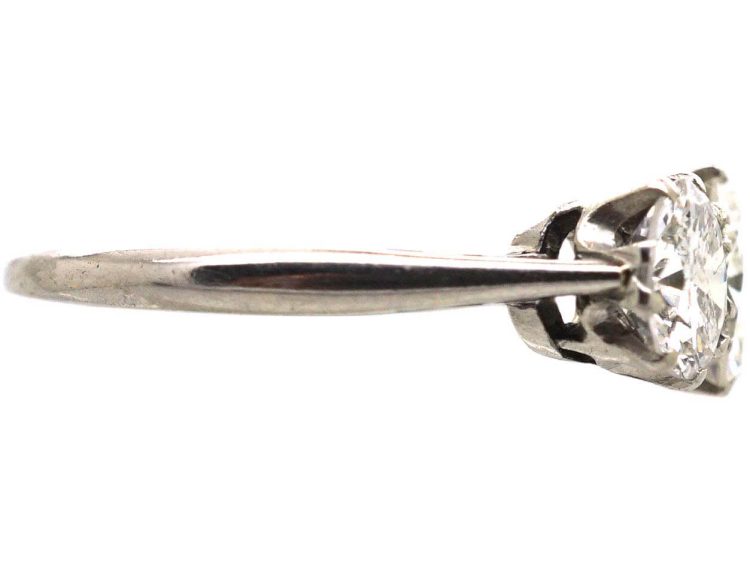 Mid 20th Century Platinum, Three Stone Diamond Ring