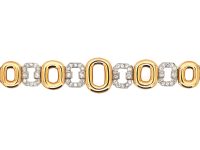 Retro 18ct White & Yellow Gold Bracelet set with Diamonds