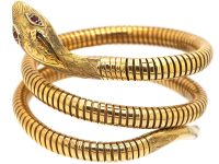 9ct Gold Snake Bangle by Smith & Pepper