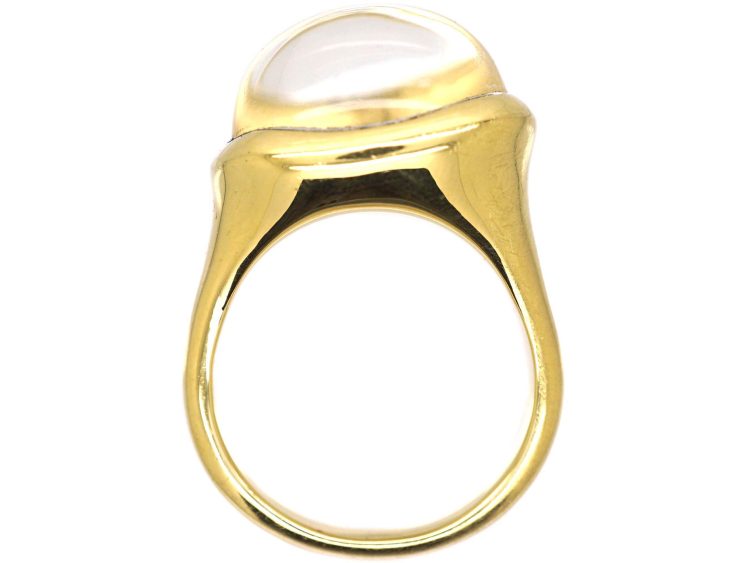 18ct Gold & Rock Crystal Ring by Elsa Peretti for Tiffany in Original Case