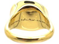 18ct Gold & Rock Crystal Ring by Elsa Peretti for Tiffany in Original Case