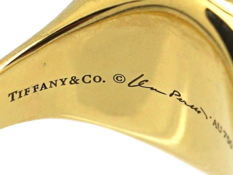 18ct Gold & Rock Crystal Ring by Elsa Peretti for Tiffany in Original Case
