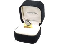 18ct Gold & Rock Crystal Ring by Elsa Peretti for Tiffany in Original Case