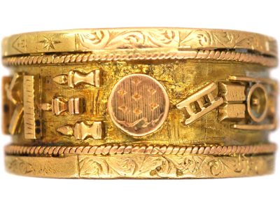Early Victorian 18ct Gold Masonic Ring