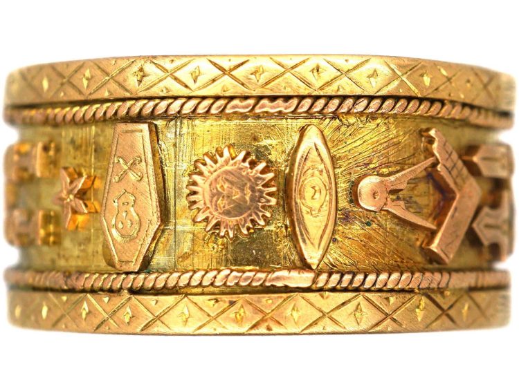 Early Victorian 18ct Gold Masonic Ring