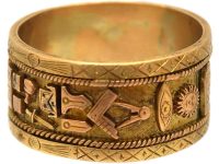 Early Victorian 18ct Gold Masonic Ring