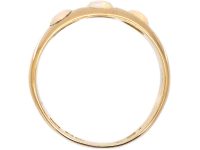 Edwardian 18ct Gold Ring set with Three Cabochon Cut Opals