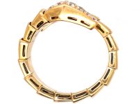 Serpenti Viper 18ct Gold & Diamond Ring by Bulgari