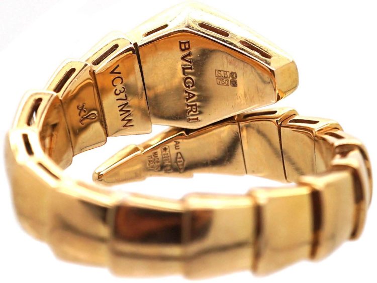 Serpenti Viper 18ct Gold & Diamond Ring by Bulgari