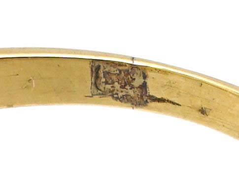 Georgian 18ct Gold, Emerald & Diamond Seven Stone Ring