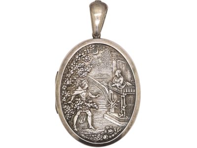 Victorian Silver Romeo & Juliet Locket