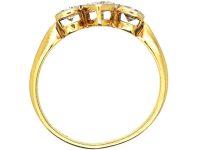 Art Deco 18ct Gold & Platinum Three Stone Diamond Ring