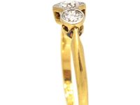 Art Deco 18ct Gold & Platinum Three Stone Diamond Ring