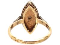 Early 20th Century 14ct Gold, Enamel & Diamond Marquise Ring