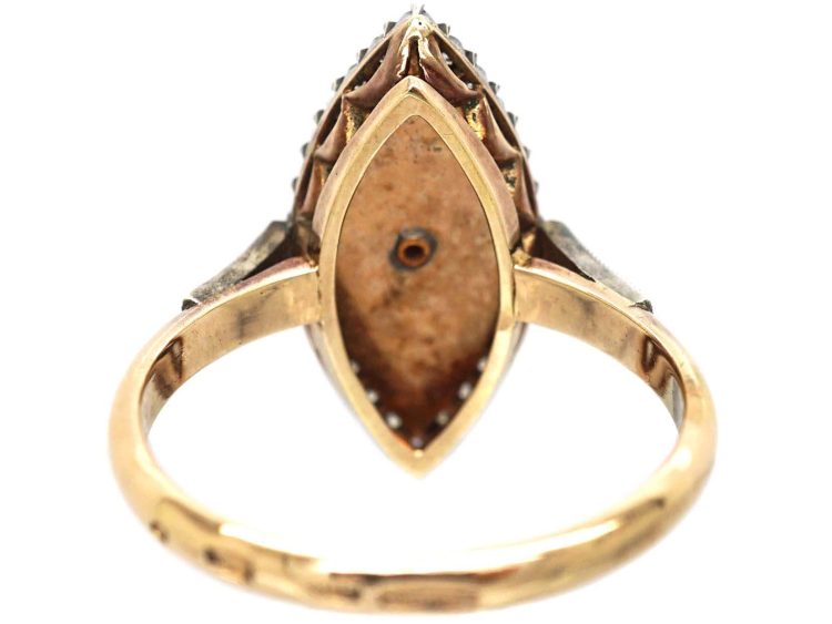 Early 20th Century 14ct Gold, Enamel & Diamond Marquise Ring