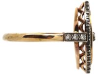 Early 20th Century 14ct Gold, Enamel & Diamond Marquise Ring
