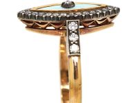Early 20th Century 14ct Gold, Enamel & Diamond Marquise Ring