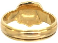 Early Victorian 15ct Gold Signet Ring set with Onyx with an Intaglio of an Eagle