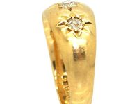 Edwardian 18ct Gold Three Stone Diamond Gypsy Ring