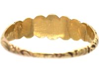 Early Victorian 15ct Gold Ring set with Seven Turquoise