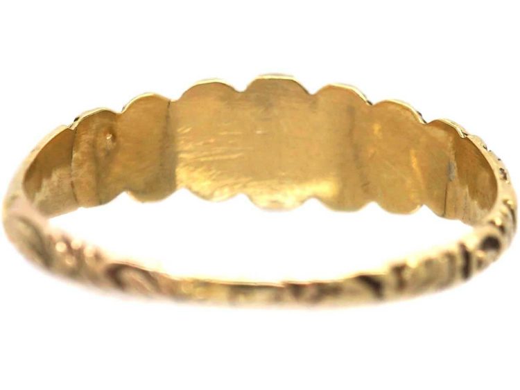 Early Victorian 15ct Gold Ring set with Seven Turquoise