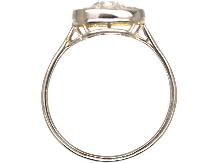 Edwardian Platinum Diamond Cluster Ring