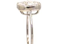 Edwardian Platinum Diamond Cluster Ring