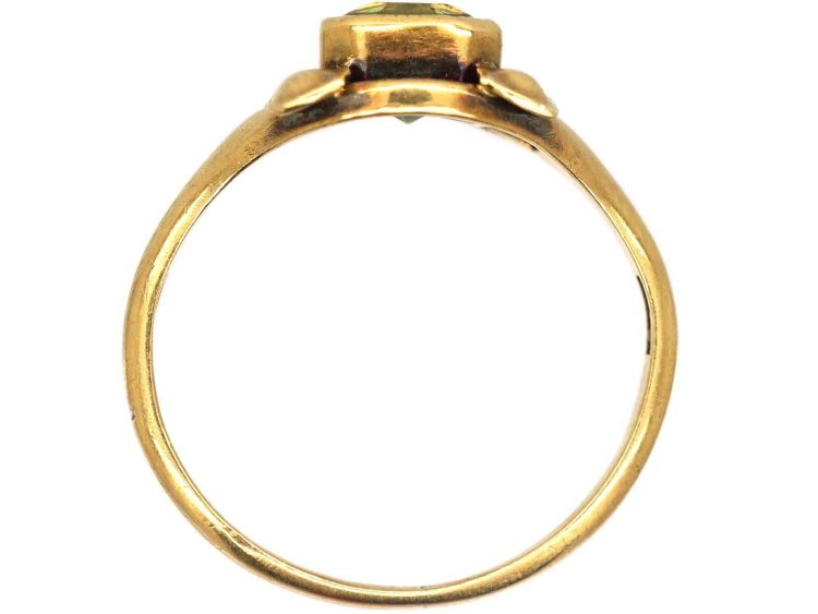 Art Nouveau 18ct Gold & Peridot Ring by Murrle Bennett & Co
