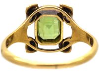 Art Nouveau 18ct Gold & Peridot Ring by Murrle Bennett & Co
